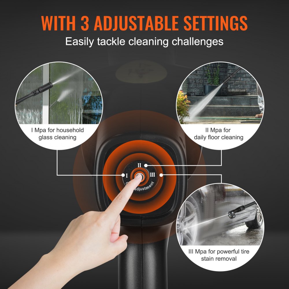 Vevor Pressure Washer Cordless 652 PSI 1.0 GPM Portable Power Cleaner New