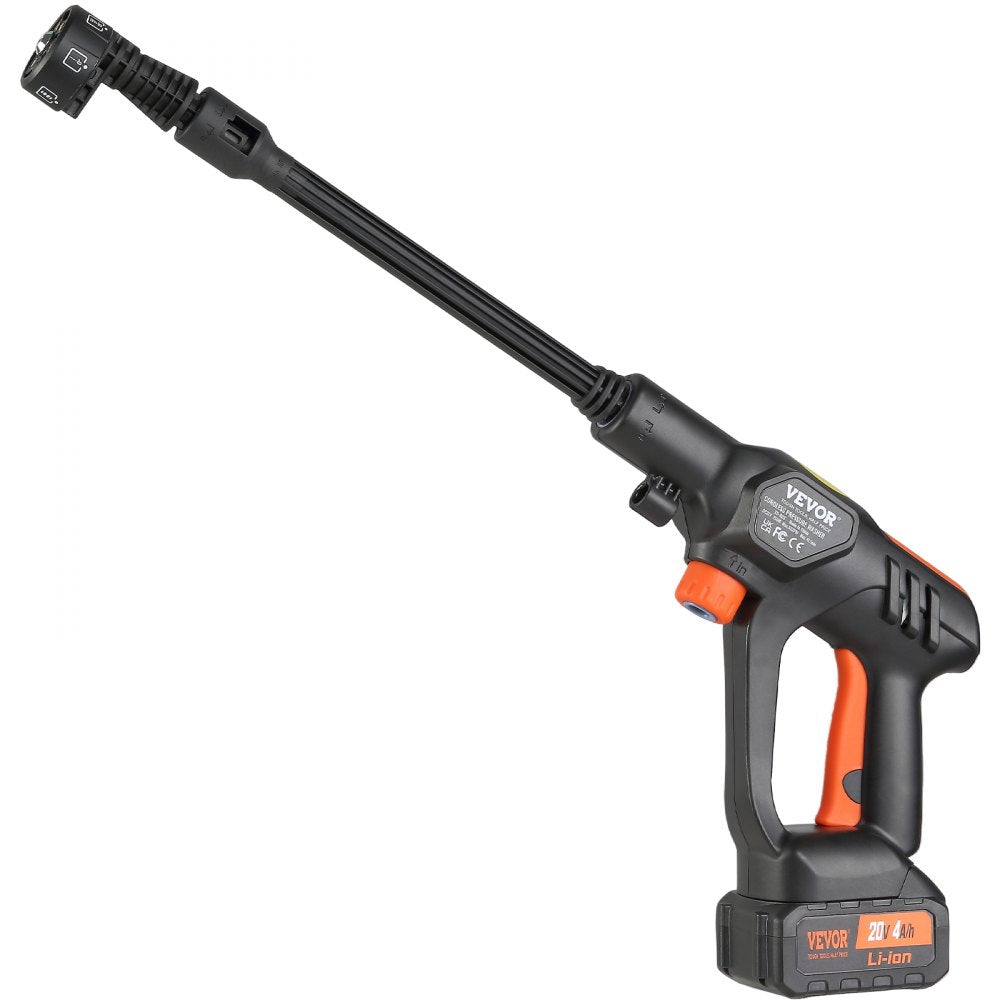 Vevor Pressure Washer Cordless Portable Power Cleaner with 4.0Ah Battery and 6-in-1 Nozzle New