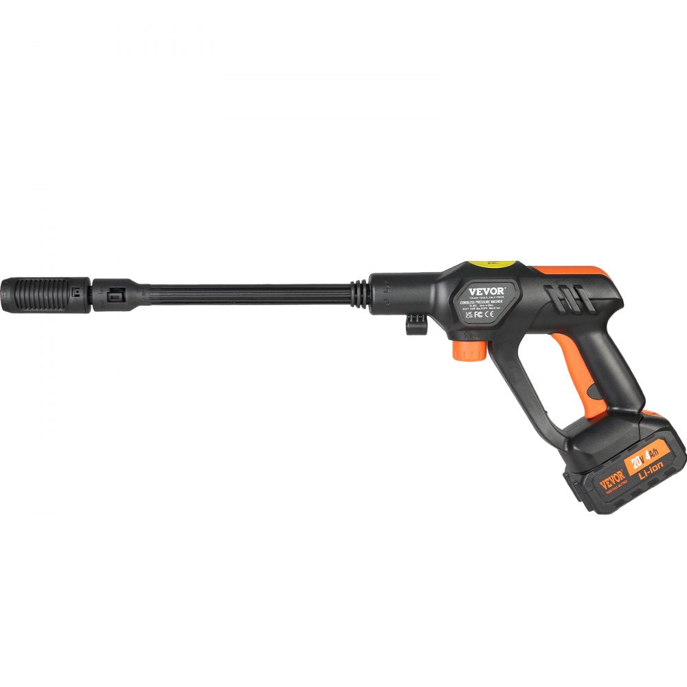 Vevor Pressure Washer Cordless Portable Power Cleaner with 4.0Ah Battery and 6-in-1 Nozzle New