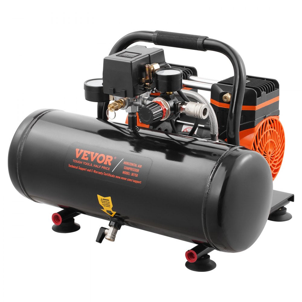 Vevor Air Compressor 2 Gallon 120 PSI Oil-Free Portable Horizontal New