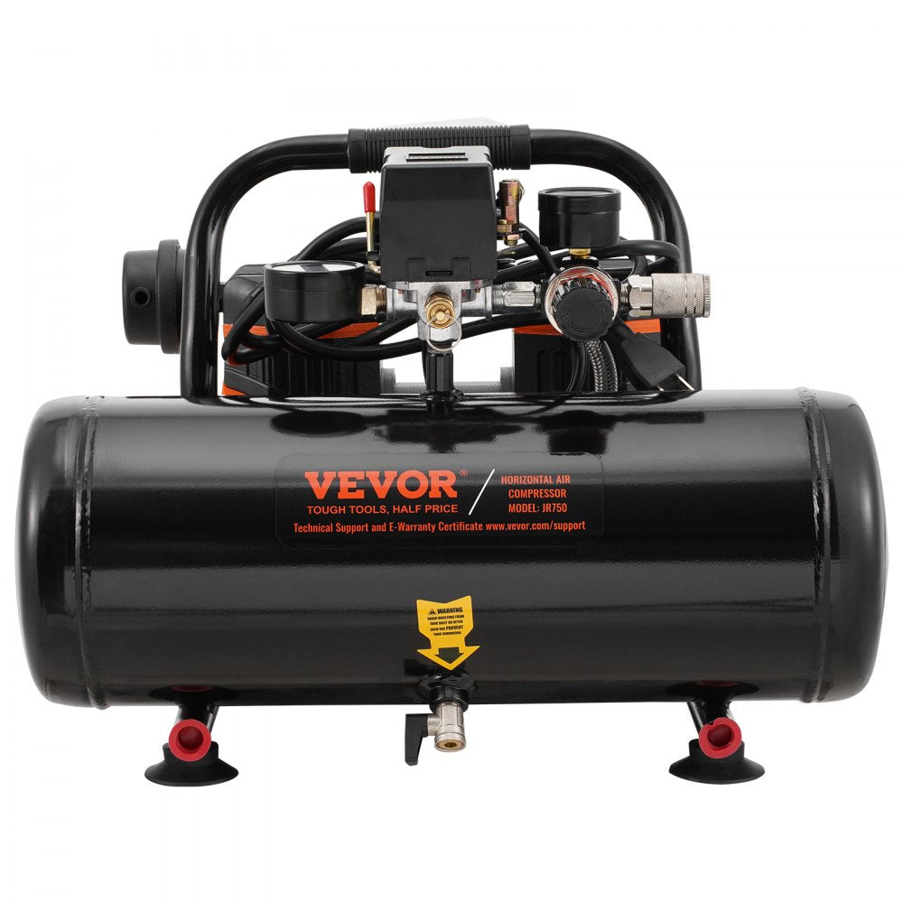 Vevor Air Compressor 2 Gallon 120 PSI Oil-Free Portable Horizontal New