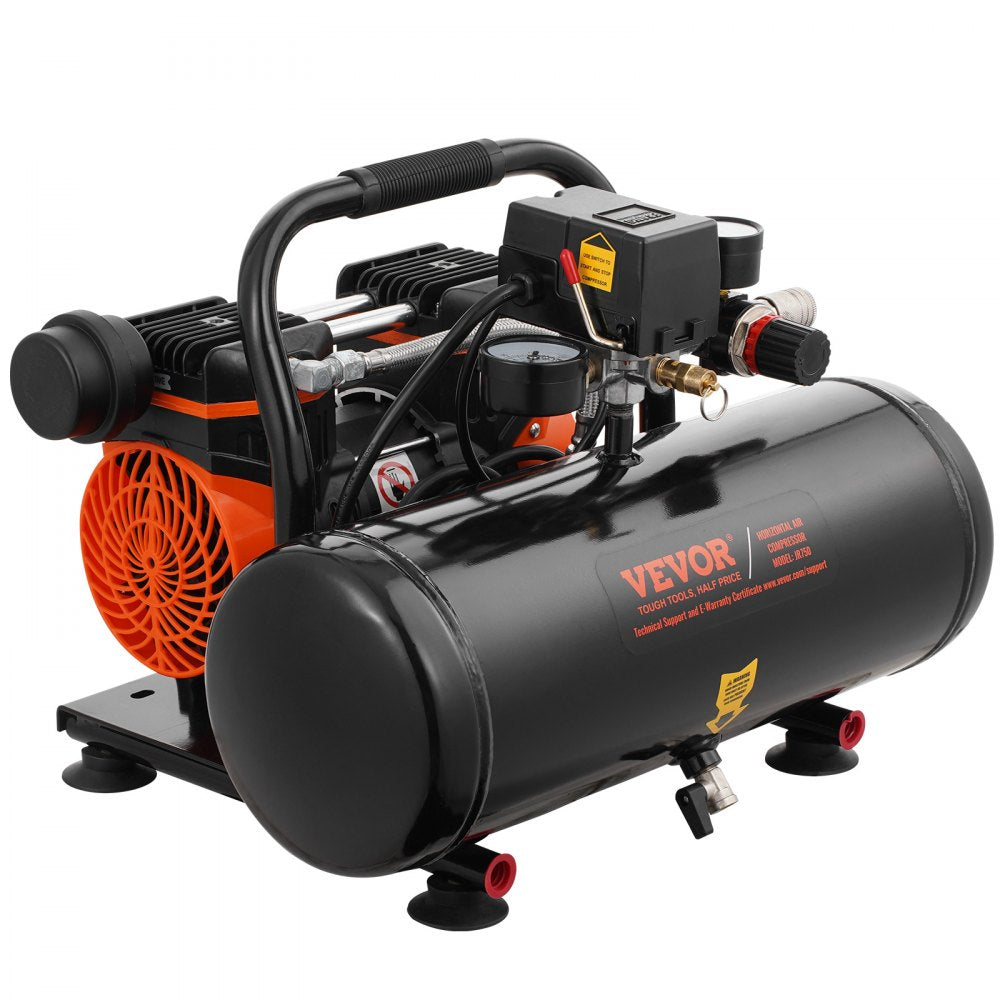 Vevor Air Compressor 2 Gallon 120 PSI Oil-Free Portable Horizontal New