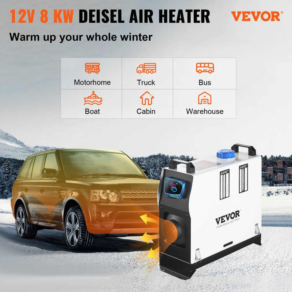 Vevor Diesel Heater 8kW 12V All-in-One Air Parking Heater New