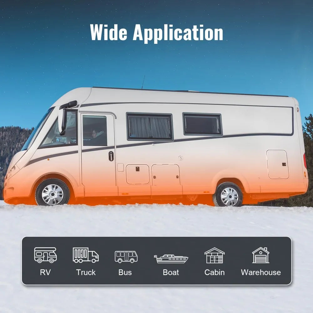 Vevor Diesel Air Heater 12V 2KW Bluetooth App LCD Display for Car Bus RV New