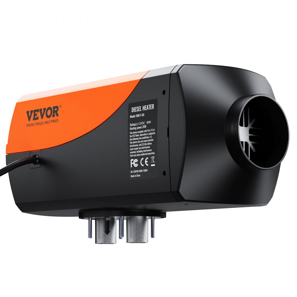 Vevor Diesel Heater 12V 2KW Portable Air Heater with Remote Control and LCD Display New