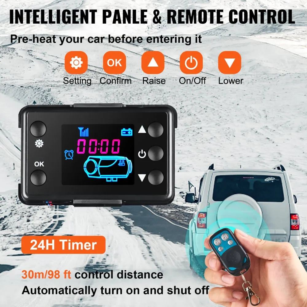 Vevor Diesel Air Heater 12V 5KW All-in-One Parking Heater with LCD Remote New