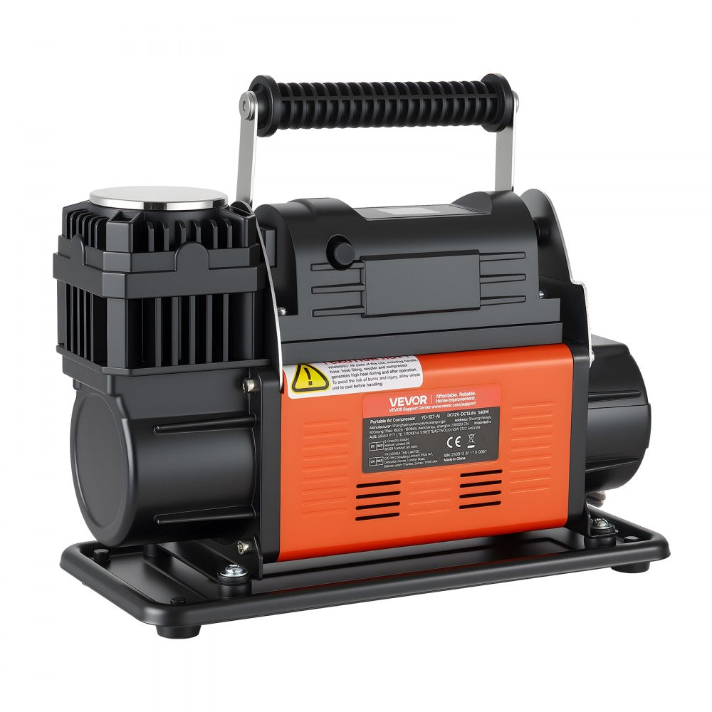 Vevor Heavy-Duty Air Compressor 12V Portable Tire Inflator with LCD Display 7.14 CFM 150 PSI New