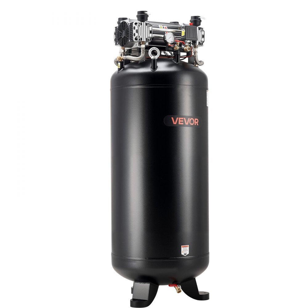 Vevor Air Compressor 80 Gallon 5 HP 13.5 SCFM 145 PSI Oil-Free Vertical 230V 3-Phase New
