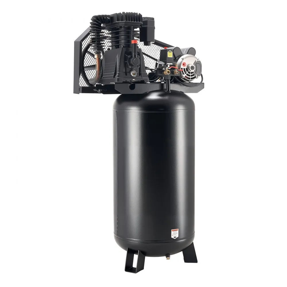 Vevor Heavy-Duty Oil-Lubricated Air Compressor 60 Gallon 5 HP 12 SCFM 145 PSI Vertical Tank New