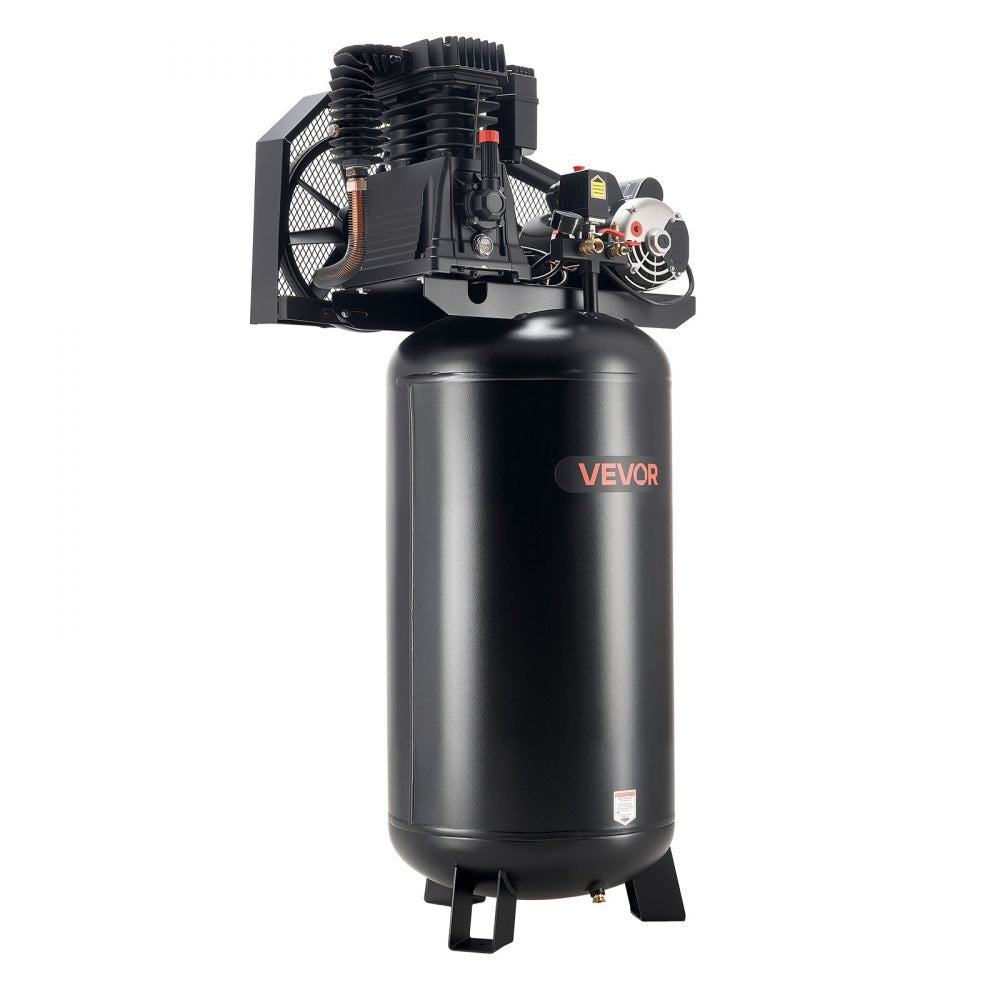 Vevor Heavy-Duty Oil-Lubricated Air Compressor 60 Gallon 5 HP 12 SCFM 145 PSI Vertical Tank New