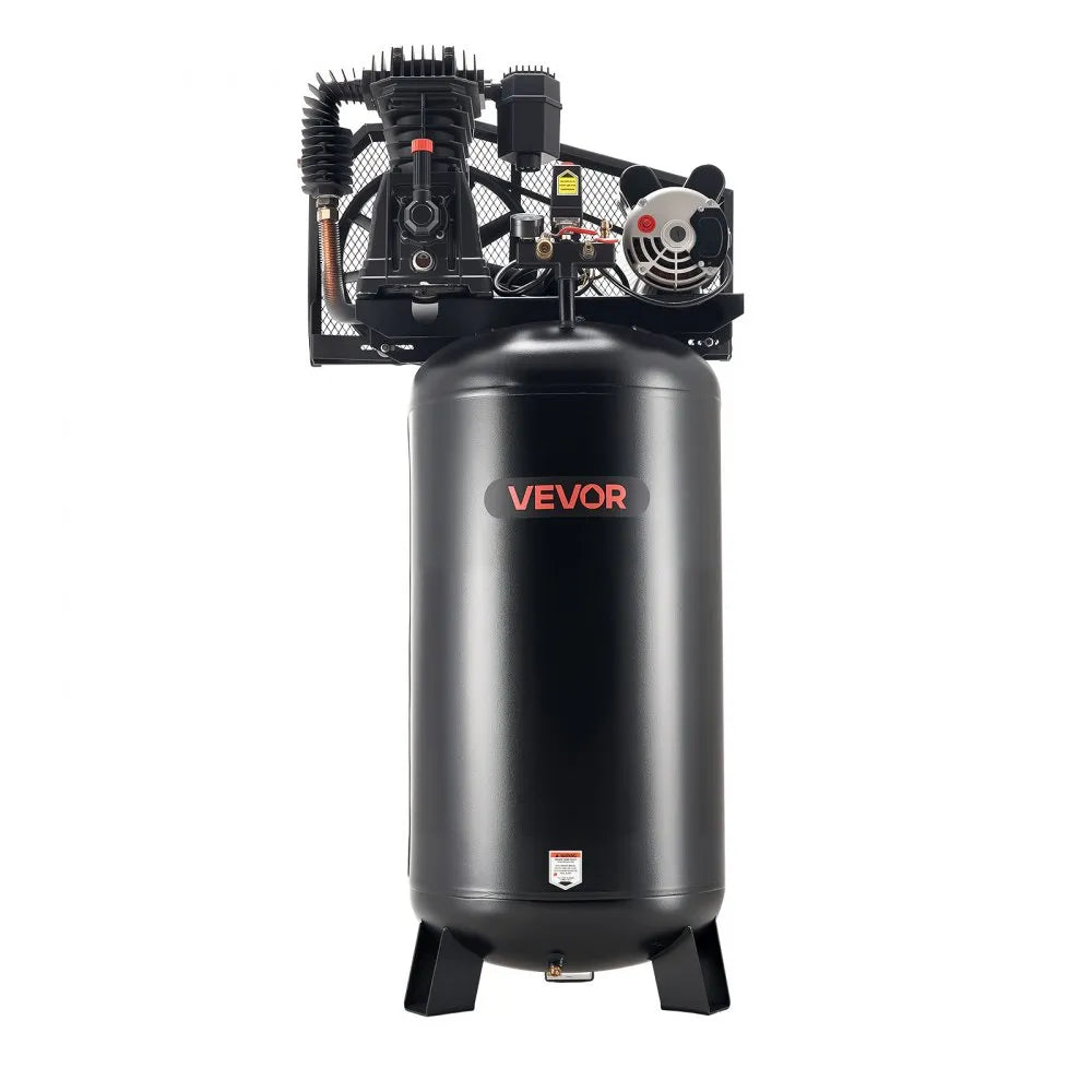 Vevor Heavy-Duty Oil-Lubricated Air Compressor 60 Gallon 5 HP 12 SCFM 145 PSI Vertical Tank New