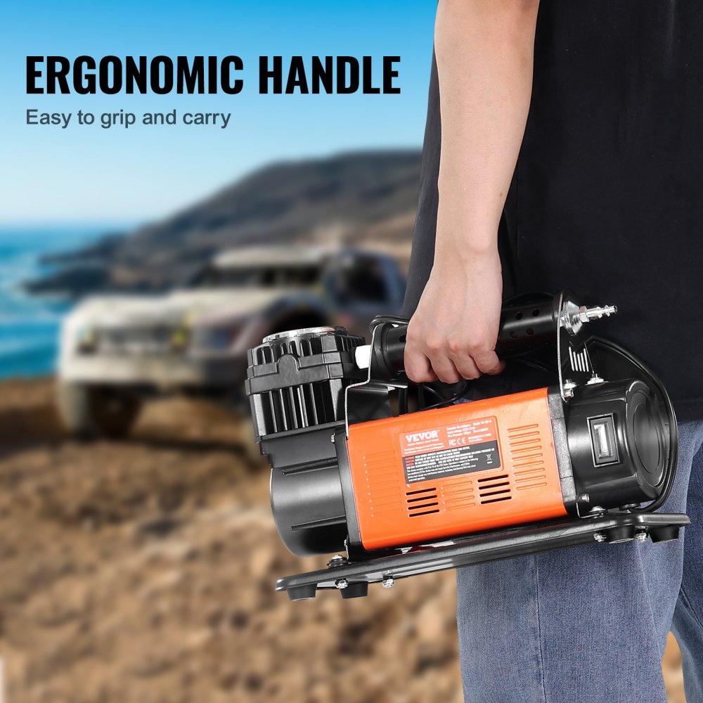 Vevor Air Compressor Heavy Duty 12V with Tire Inflator Kit 150 PSI 7.06 CFM New
