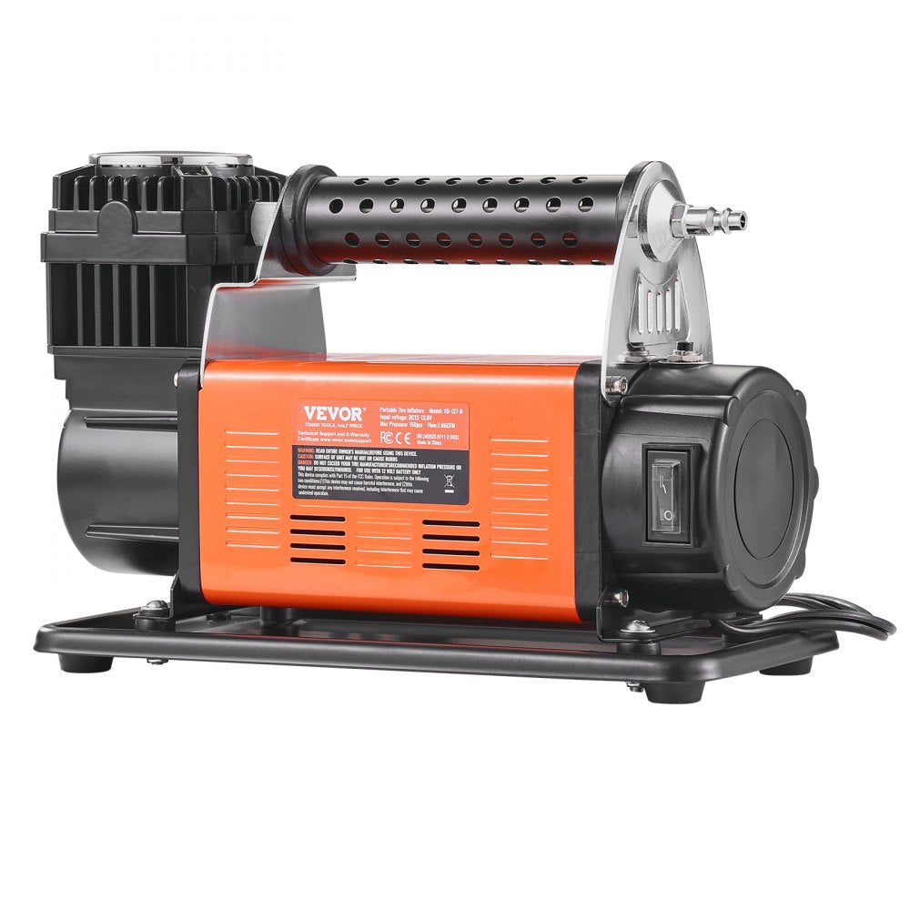 Vevor Air Compressor Heavy Duty 12V with Tire Inflator Kit 150 PSI 7.06 CFM New