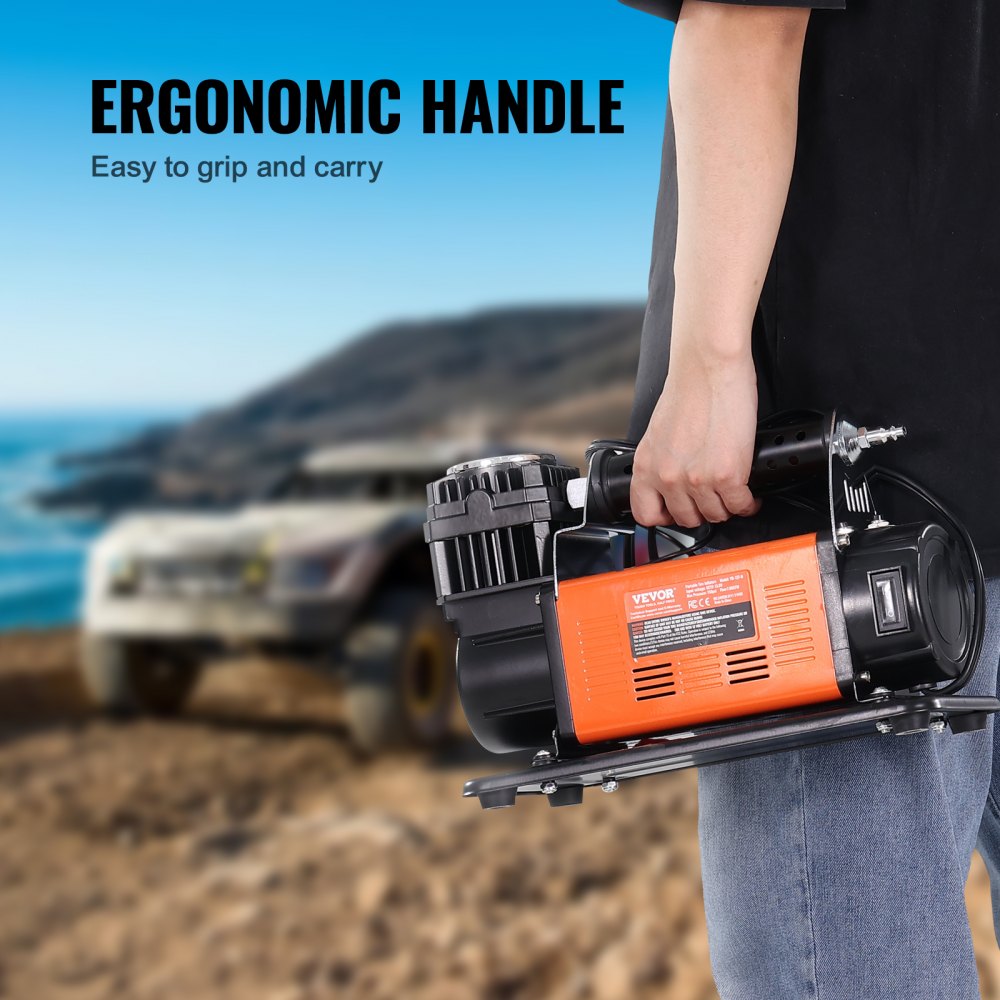 Vevor Portable Tire Inflator 12V 7.06 CFM 150 PSI Heavy Duty Air Compressor New