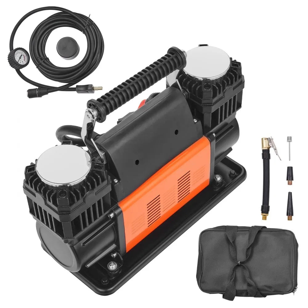 Vevor Tire Inflator Portable Dual-Cylinder 12V 150 PSI Air Compressor New