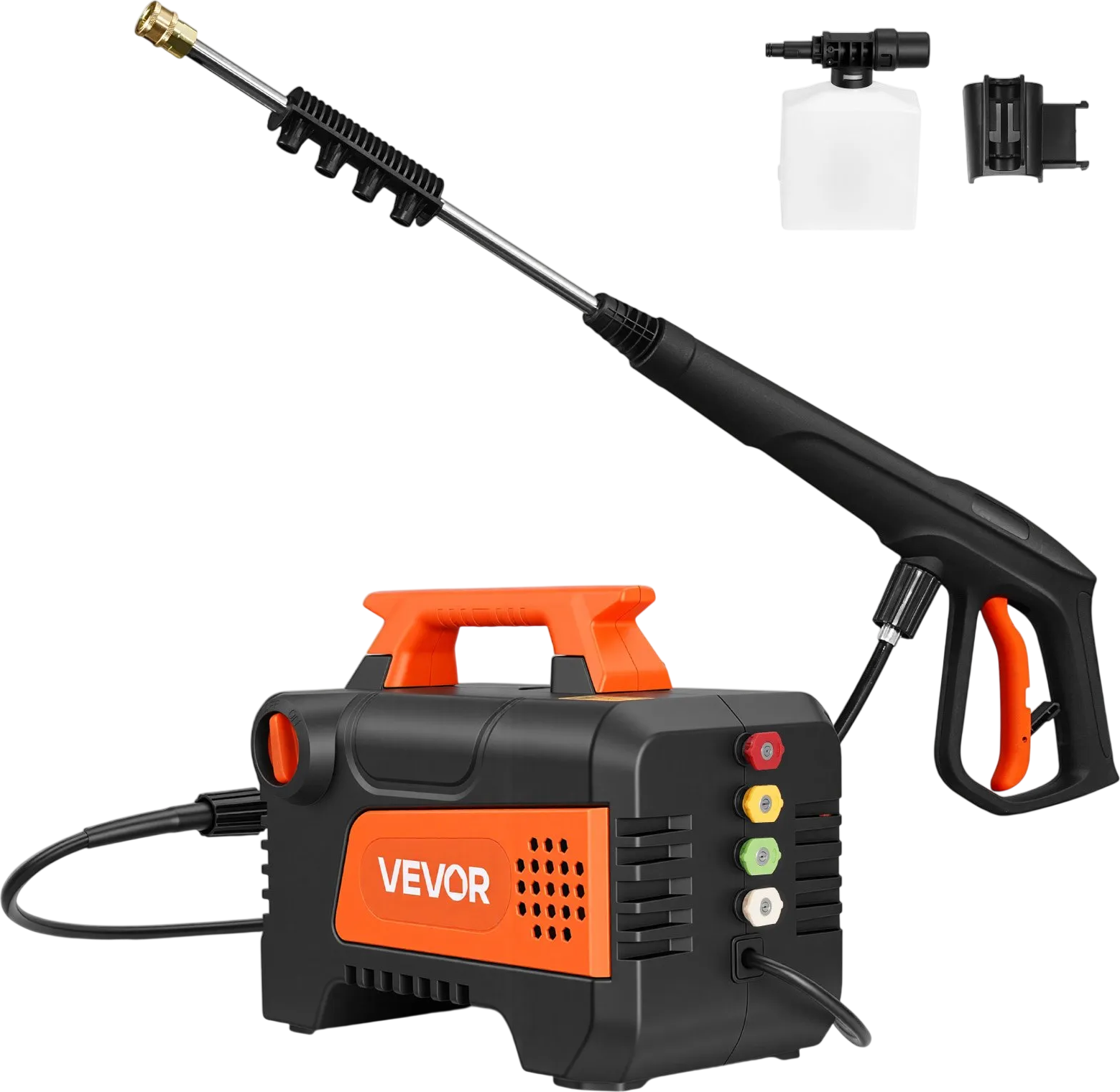 Vevor Electric Pressure Washer 1958 PSI 2.5 GPM 5-Plunger Pump with 4 Nozzles 110V 2000W New