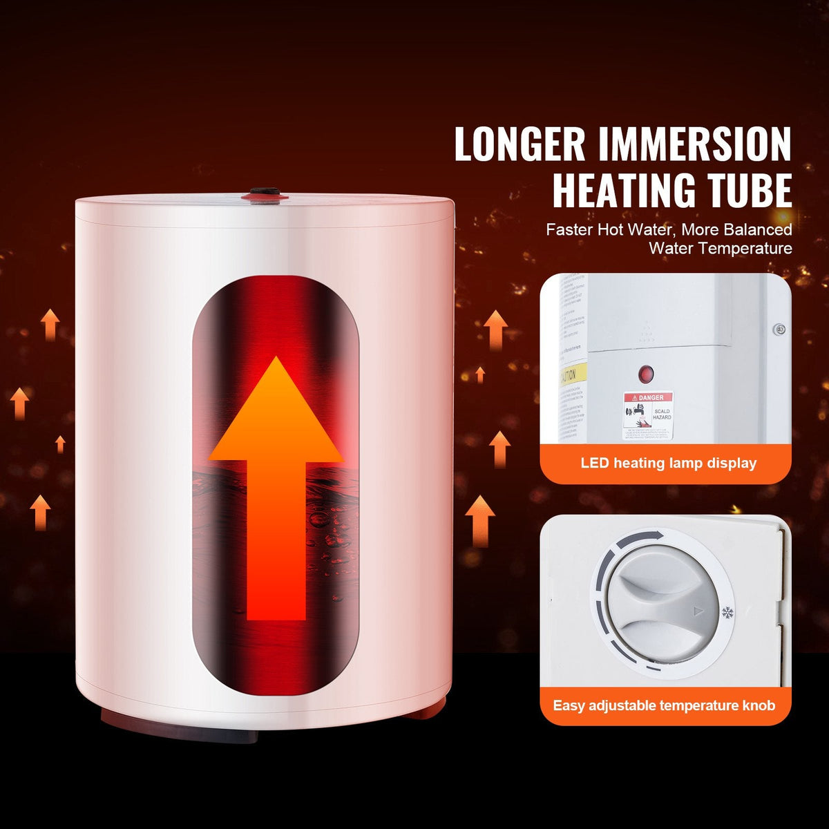 Vevor Electric Water Heater 10 Gallon Instant Hot 1600W New