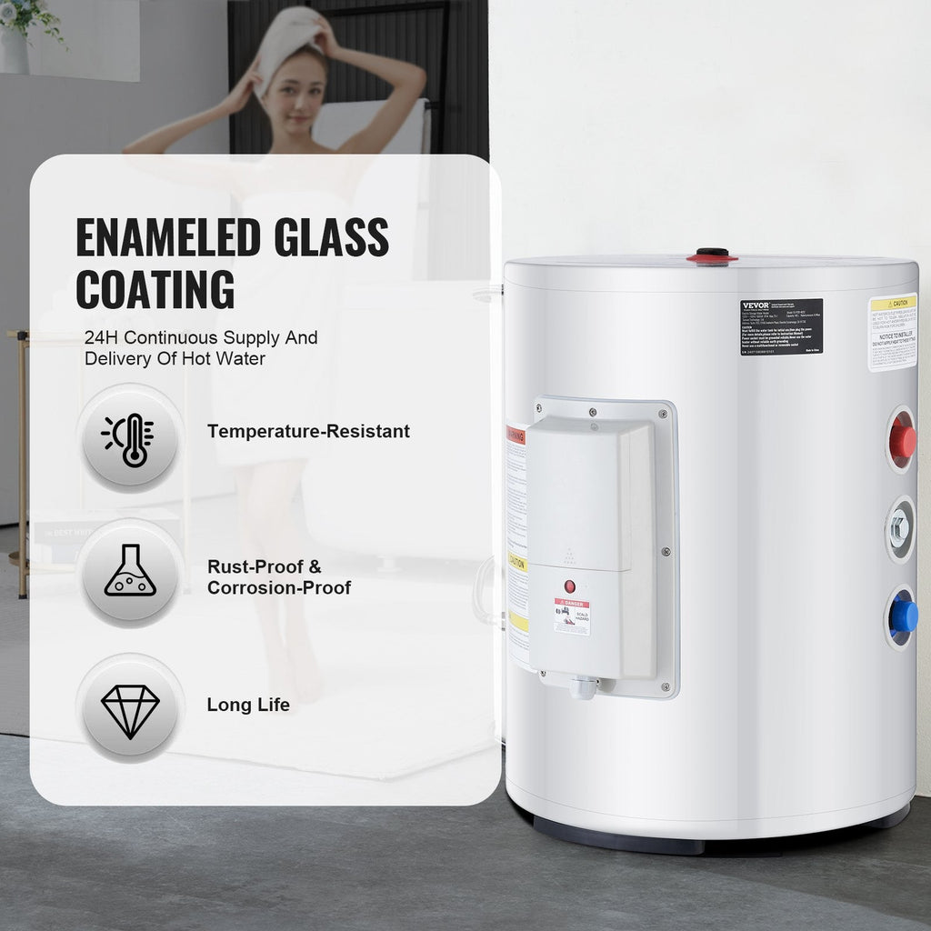 Vevor Electric Water Heater 10 Gallon Instant Hot 1600W New