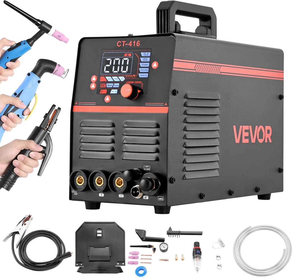 Vevor Plasma Cutter Welder Combo CUT/TIG/MMA 50A Non-Contact Cutting 200A TIG Stick 110/220V New