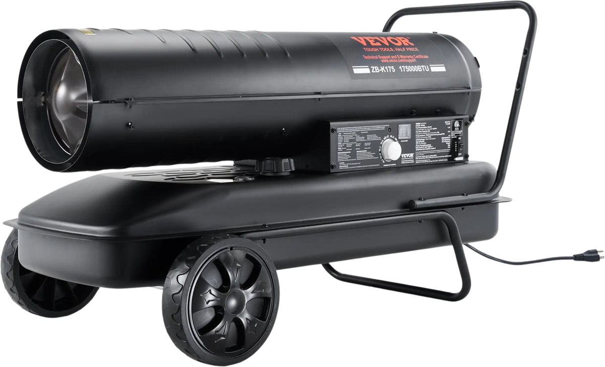 Vevor Kerosene Forced Air Heater 175000 BTU Portable with Thermostat 13.2 Gal. New