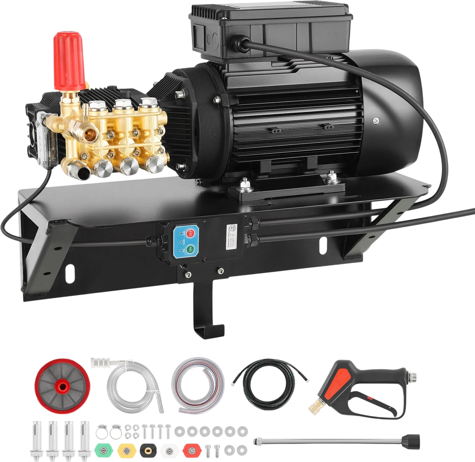 Vevor Electric Pressure Washer Pump Kit 1,220 PSI 2.2 GPM Triplex Wall Mounted 120V New