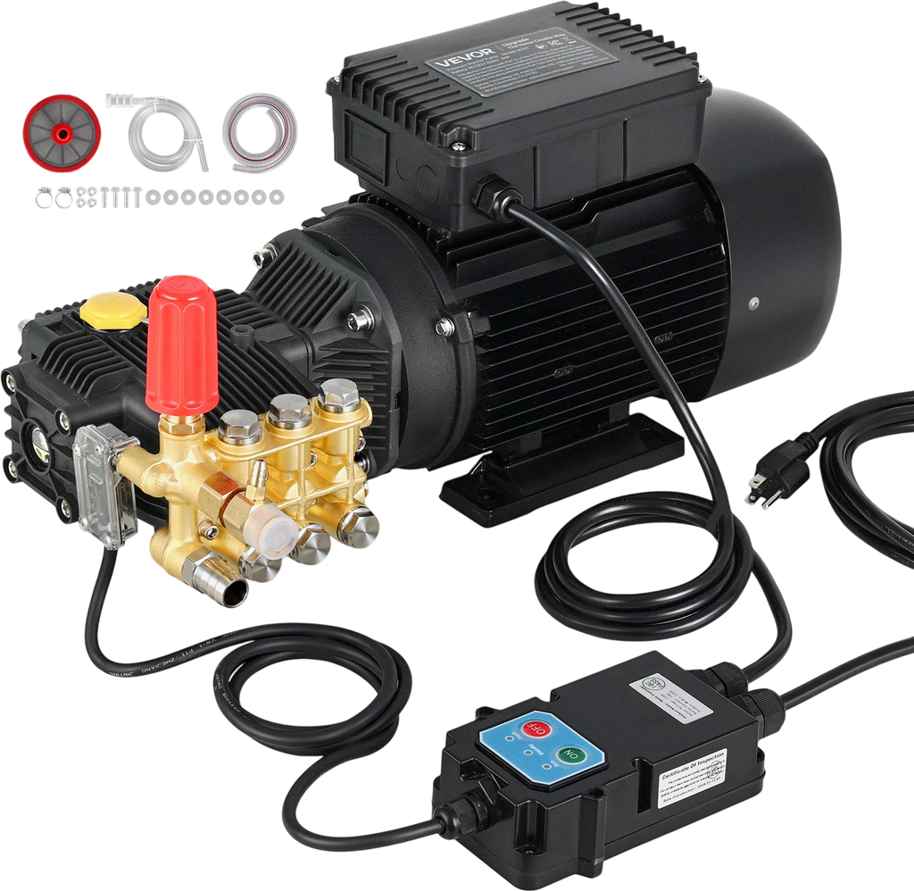 Vevor Electric Pressure Washer Pump Kit 1,220 PSI 2.2 GPM with 2 HP Motor 120V New