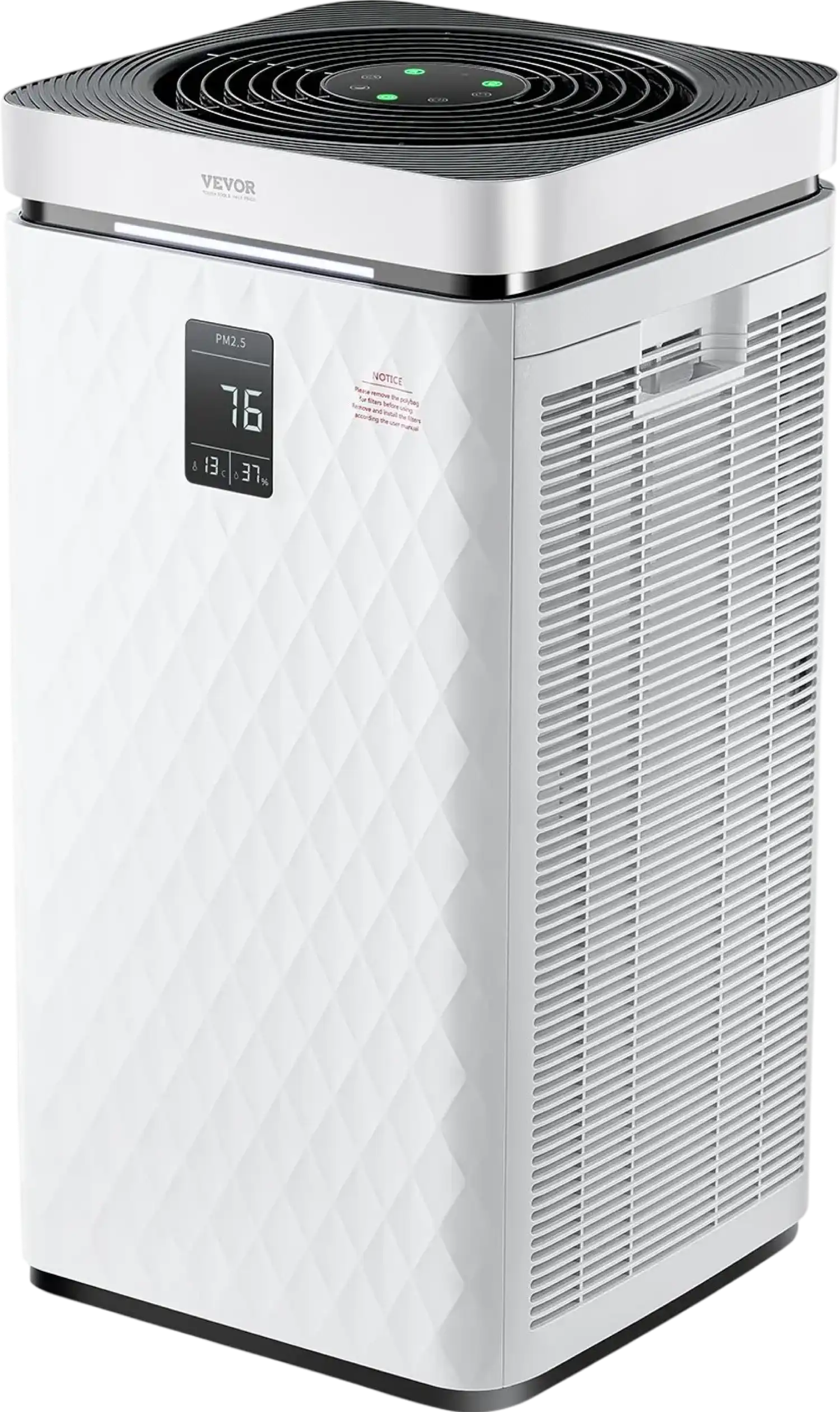 Vevor Smart Air Purifier 3139 ft²/h H13 HEPA Filter for Home & Office New