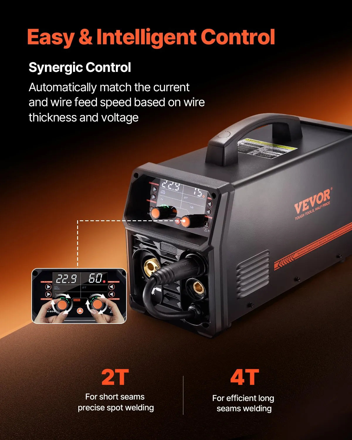 Vevor Pro MIG Welder 200A 5-in-1 Pulse/Gas/Flux Core/Stick/Lift TIG 110V/220V New