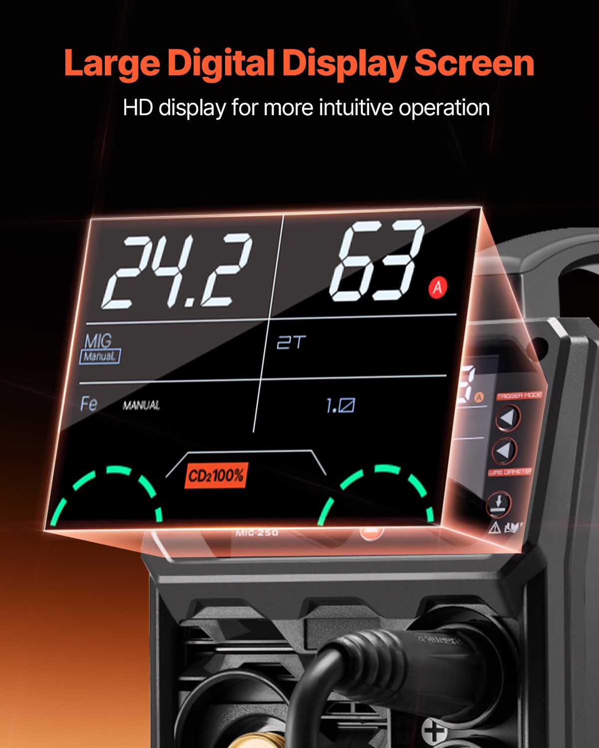 Vevor MIG Welder Multifunction Machine 250A Output Current Dual Voltage New