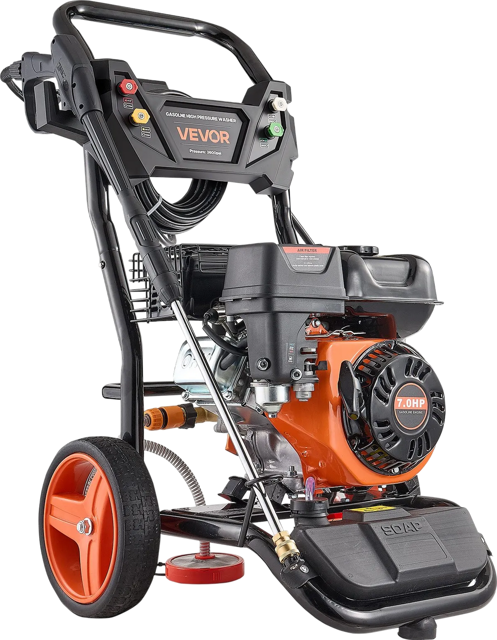 Vevor Gas Pressure Washer 3600 PSI 2.6 GPM Copper Pump with Spray Gun 5 Nozzle Set New