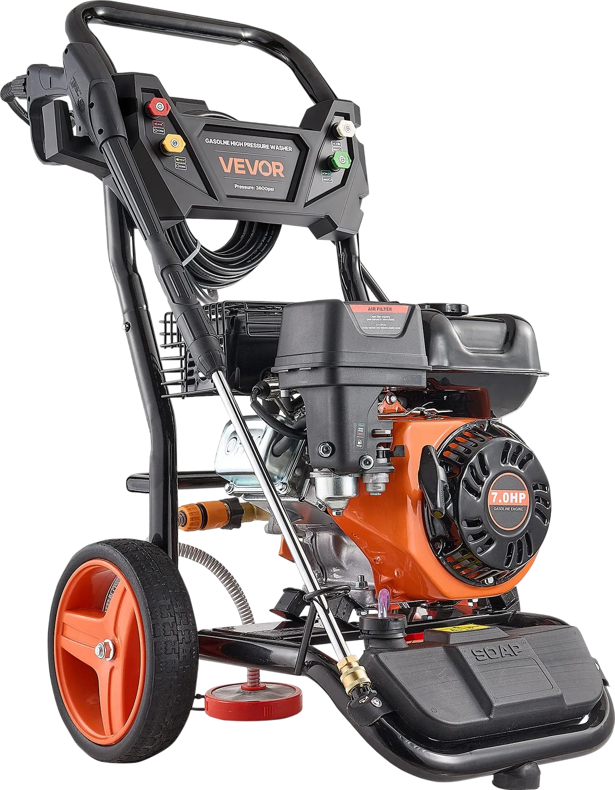 Vevor Gas Pressure Washer 3600 PSI 2.6 GPM Copper Pump with Spray Gun 5 Nozzle Set New