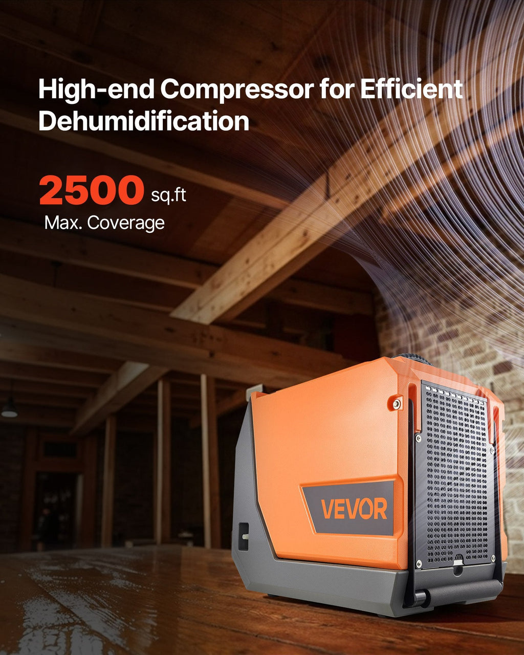Vevor Commercial Dehumidifier 180 Pints with Pump/Drain Hoses Auto Defrost New