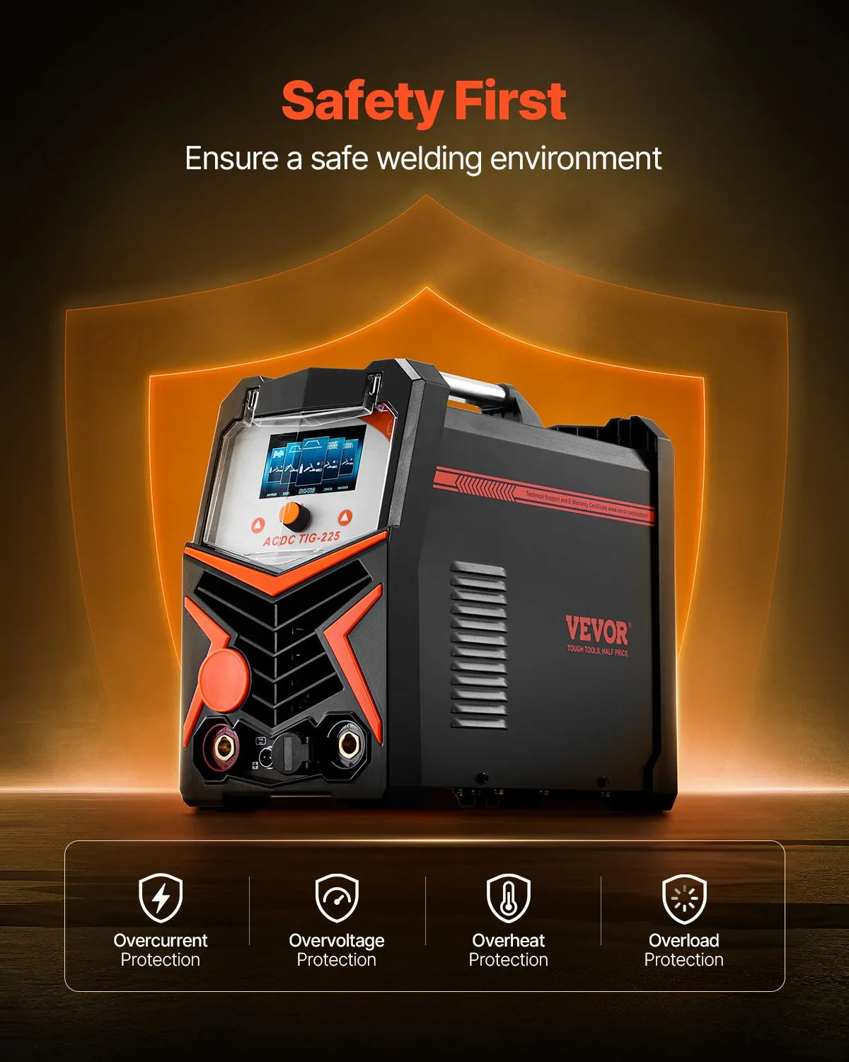 Vevor TIG Welder 6-in-1 AC/DC Welding Machine Pulse Spot MMA Stick IGBT Inverter New