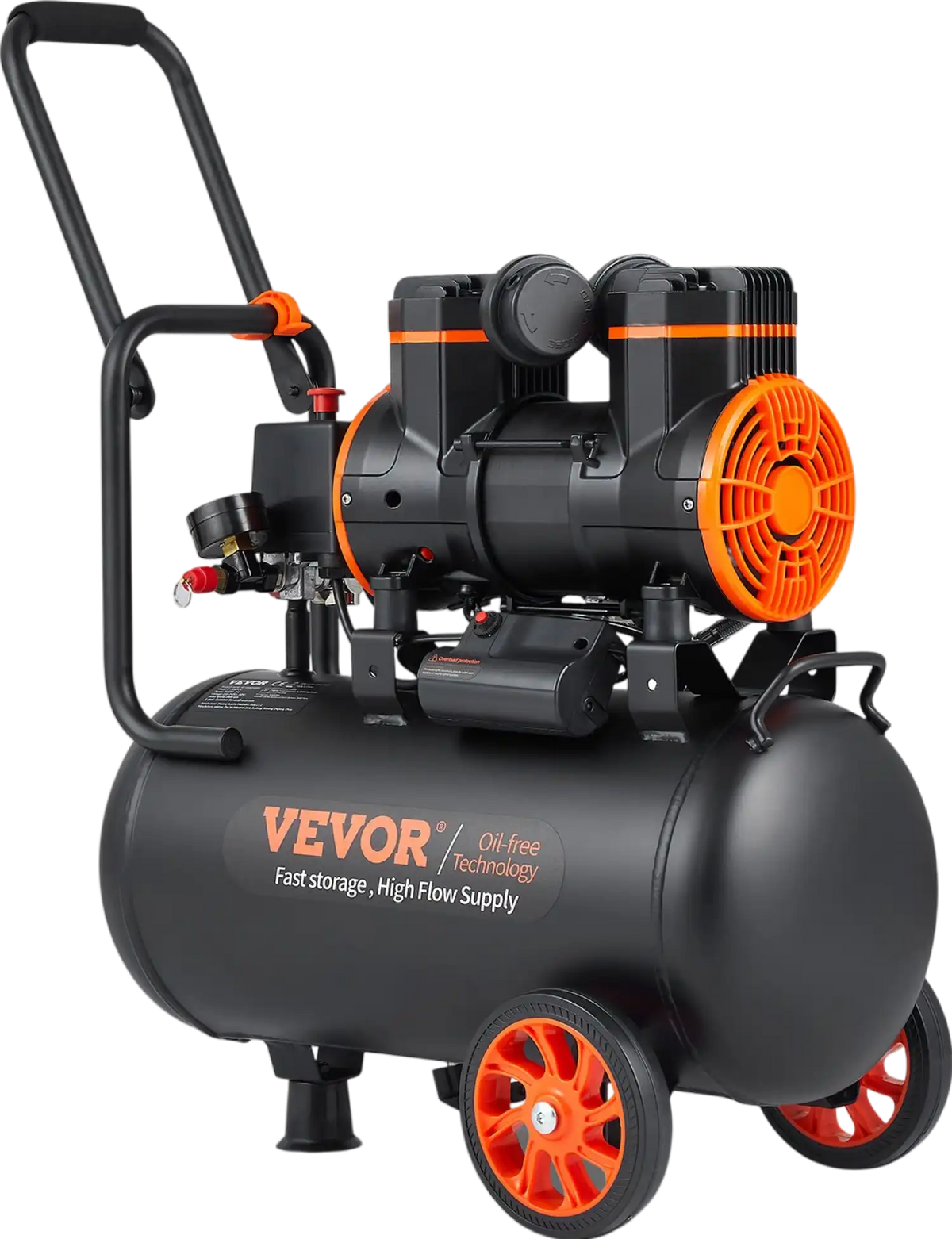 Vevor Air Compressor 6.3 Gal. 3.35CFM @ 90PSI Oil-Free Ultra Quiet 1450W New