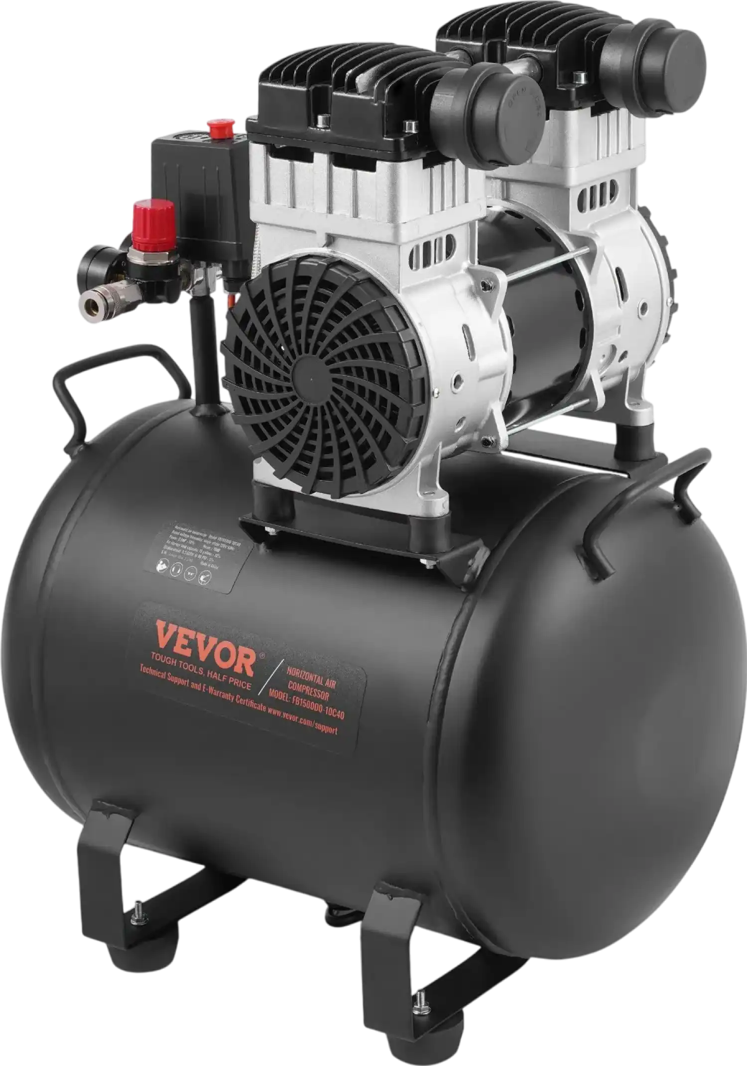 Vevor Air Compressor Compact Portable Oil Free 10 Gal. 2 HP 90 PSI New