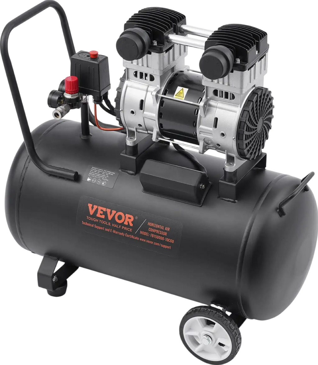 Vevor Air Compressor 15 Gal. 90 PSI Compact Portable Oil-Free New