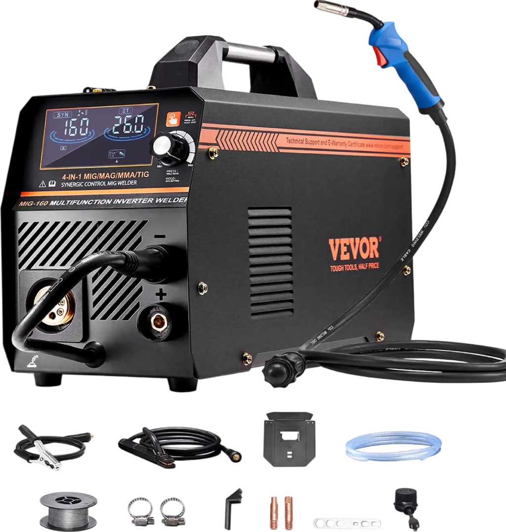 Vevor MIG Welder 160Amp 4-in-1 Machine Dual Voltage 110V/220V New