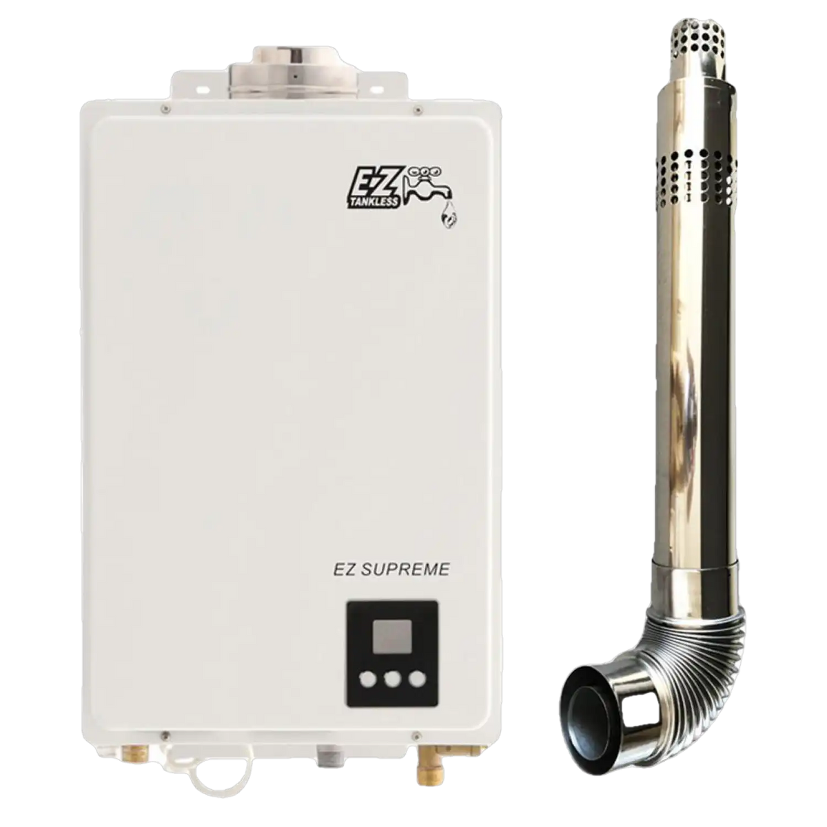 EZ Tankless EZSUPLPG Indoor Supreme on Demand 8.2 GPM 165000 BTU Liquid Propane Tankless Water Heater with Direct Vent Flue Pipe Kit Manufacturer RFB