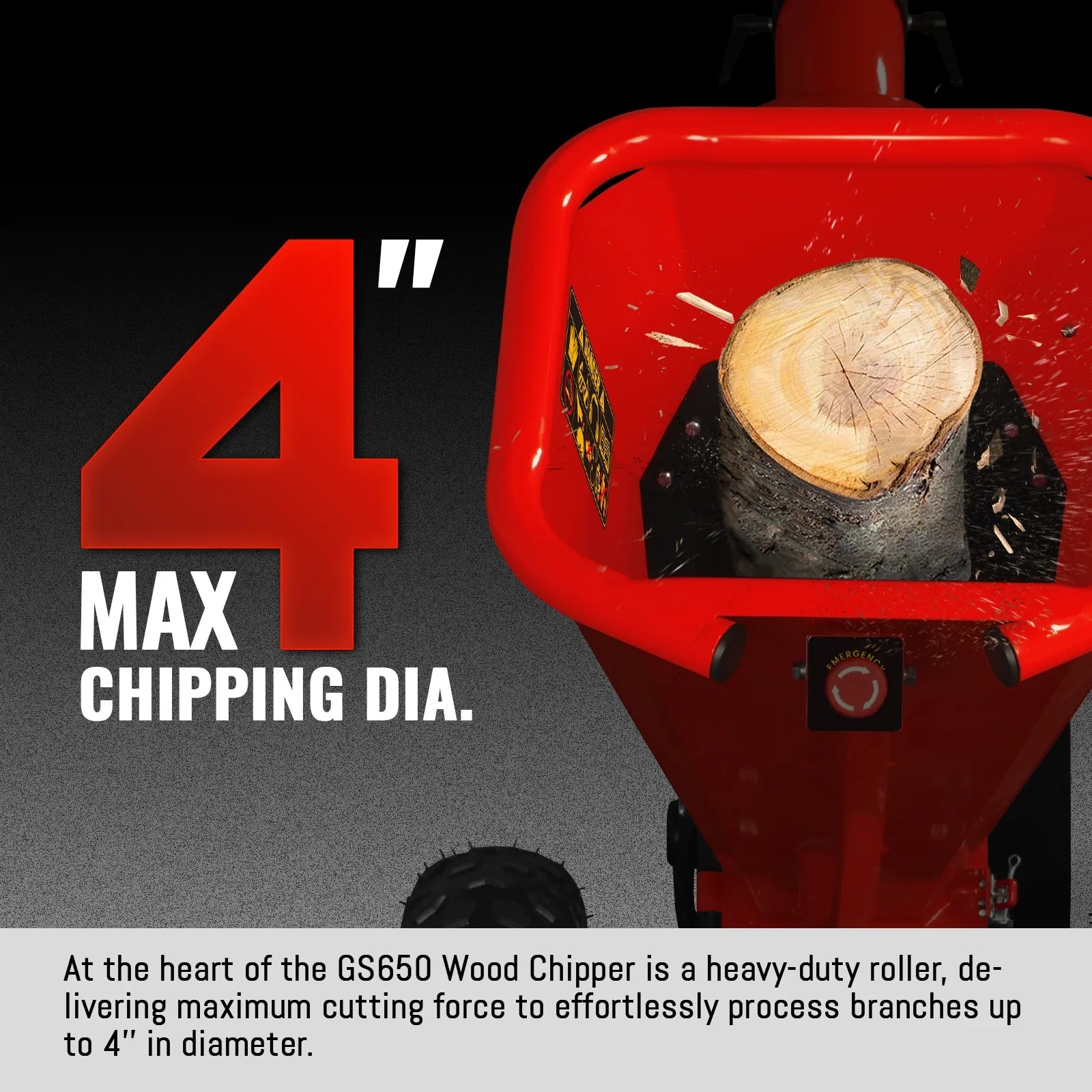 MechMaxx GS650 Wood Chipper 4" DUCAR 212cc 7HP Gas Engine Powered with Towbar New
