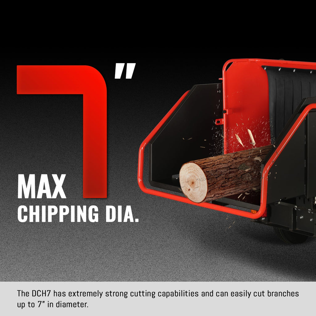 MechMaxx DCH7 Wood Chipper Honda GX690 22HP 688cc Twin Cylinder Gasoline Engine Powered 7" Hydraulic Feeding New