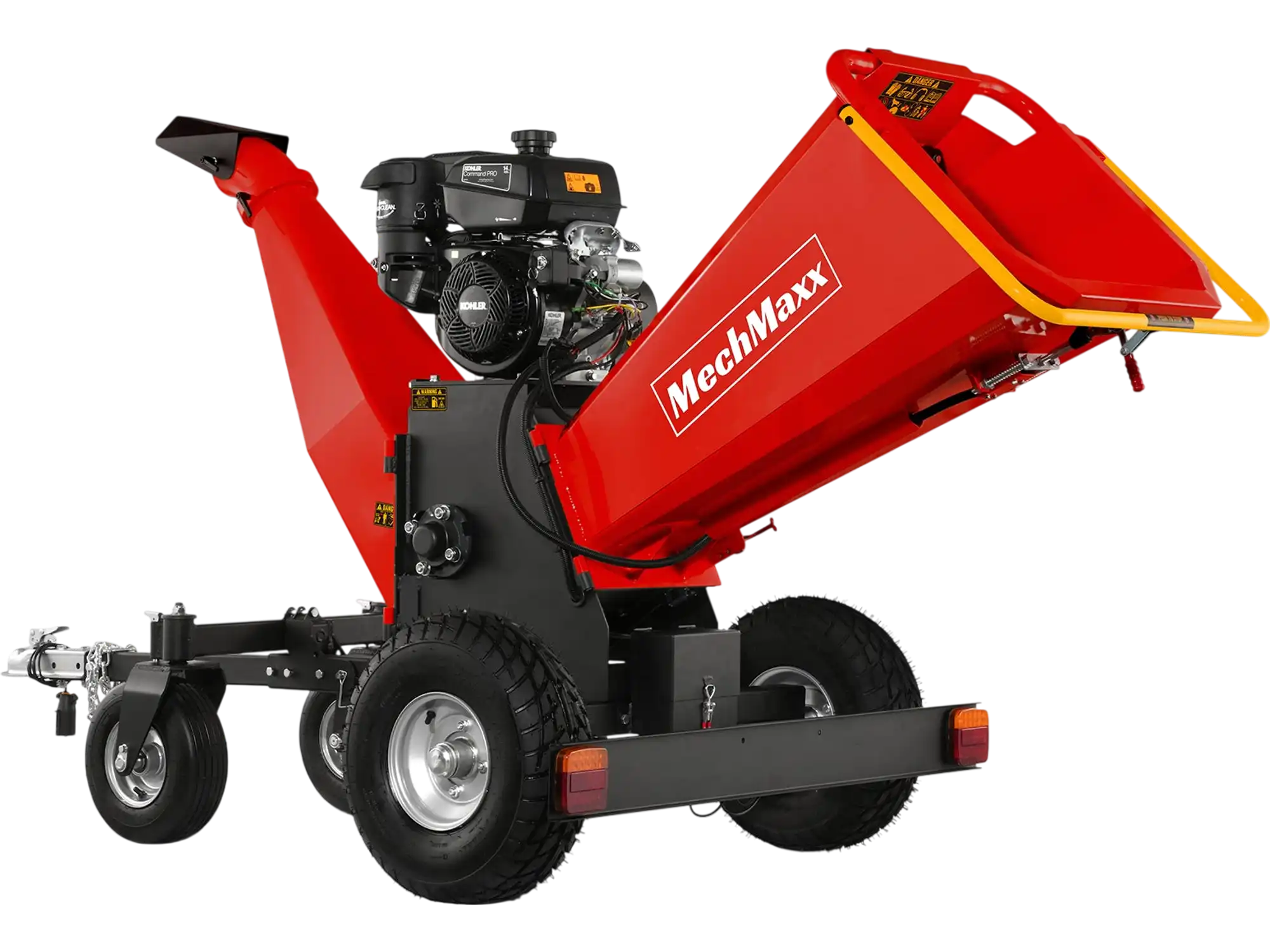 MechMaxx B150 Wood Chipper 6" KOHLER Electric Start 429cc 14HP Gas Powered 4-Wheel Drum with Taillight New