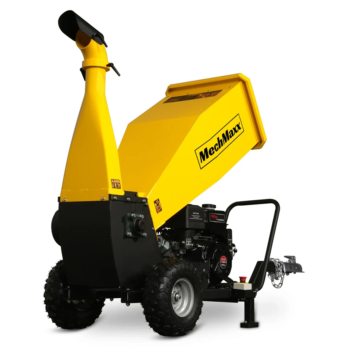 MechMaxx PGS1500 Wood Chipper 5" Electric Start DUCAR 420cc 15 HP Gasoline Engine Powered Drum with Towbar New